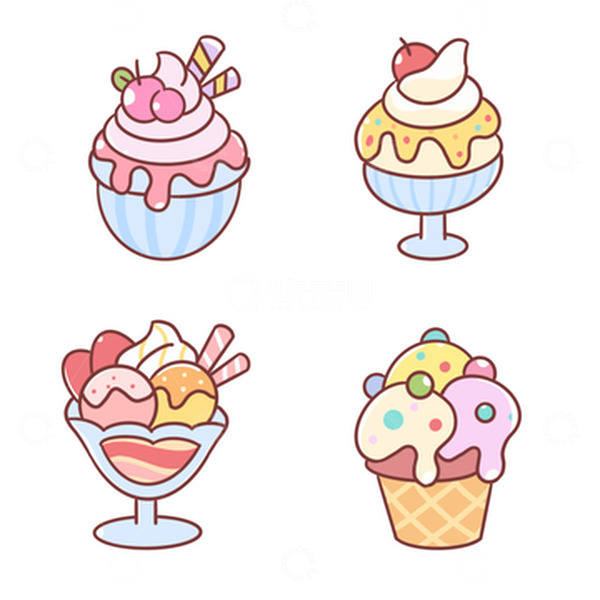 源文件下载【趣麦麦图】-卡通版冰激凌