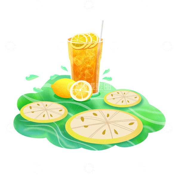 源文件下载【趣麦麦图】-夏日小清新柠檬饮品