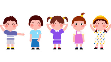 儿童节一群玩耍的小朋友