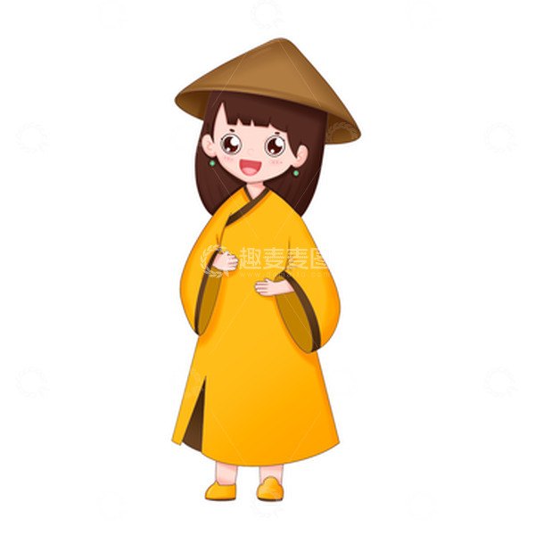 源文件下载【趣麦麦图】手绘中国少数民族京族免抠元素