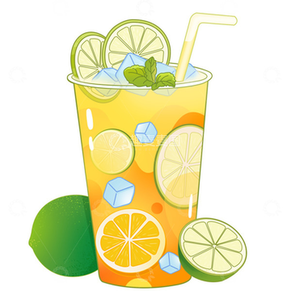 源文件下载【趣麦麦图】水果手打柠檬茶冷饮