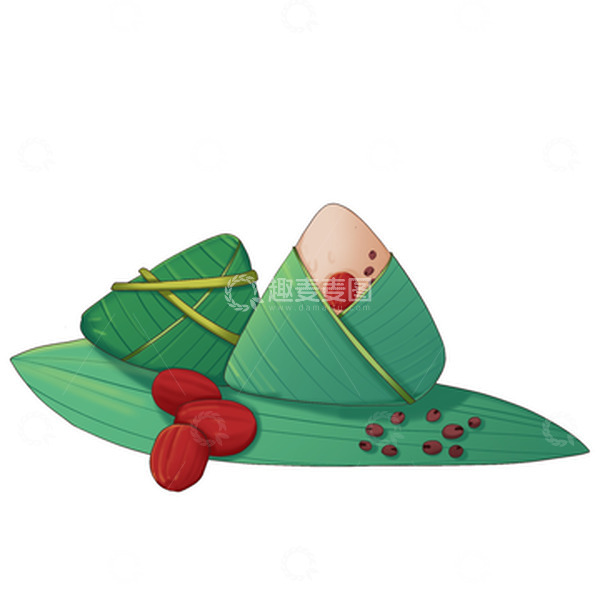 源文件下载【趣麦麦图】端午节粽子原料小场景元素