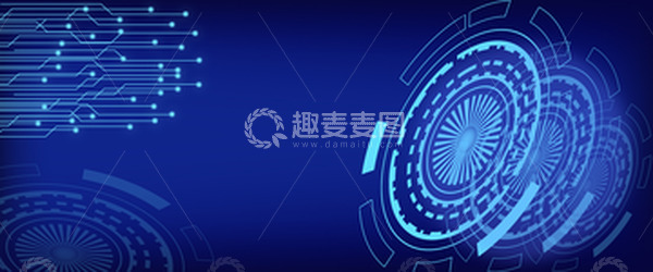 源文件下载【趣麦麦图】蓝色科技感渐变光效可视化背景