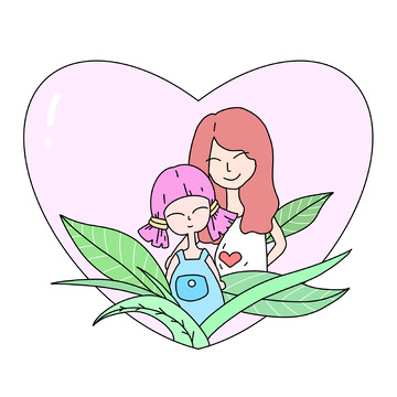 鼓励生育孕妇妈妈和女儿