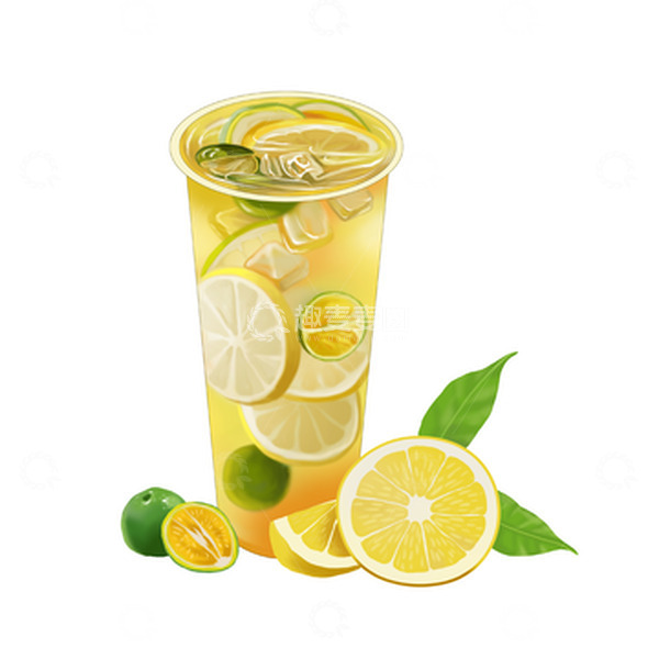 源文件下载【趣麦麦图】-夏日冷饮水果金桔柠檬果茶饮料