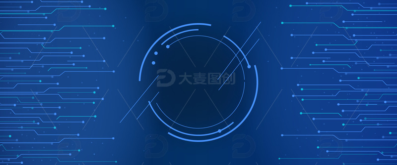 源文件下载【趣麦麦图】蓝色线条科技感背景