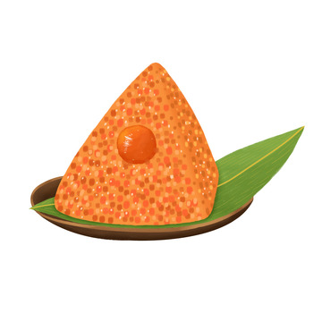 端午节蛋黄粽插画元素