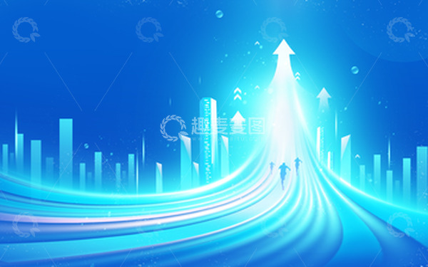 源文件下载【趣麦麦图】-商务科技光效城市蓝色大气科技感海报背景