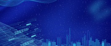 科技感蓝色建筑光效箭头背景