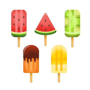 夏日冰爽水果口味冰棍雪糕