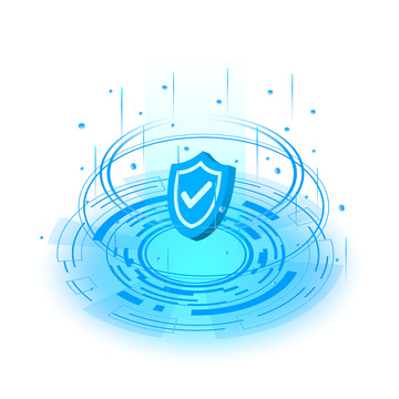 科技风光效上升安全装饰元素