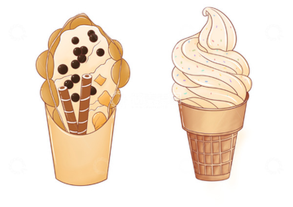 源文件下载【趣麦麦图】鸡蛋仔冰激凌