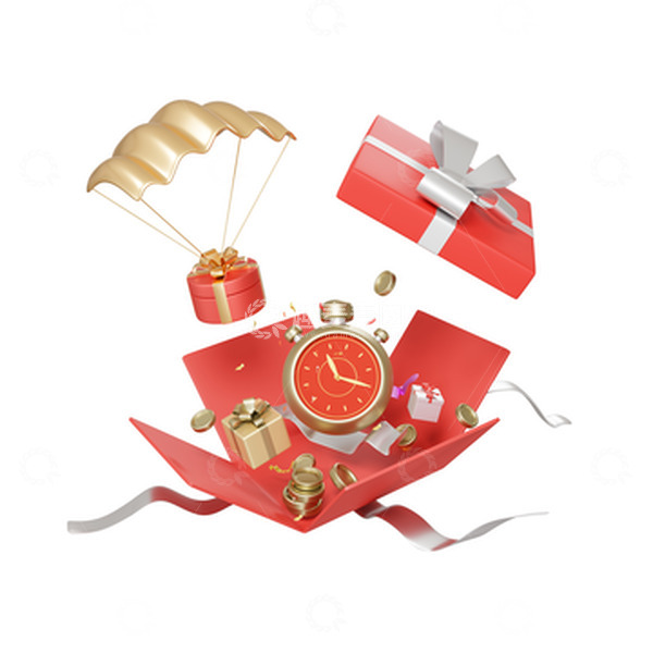 源文件下载【趣麦麦图】电商促销限时秒杀惊喜礼包优惠活动装饰元素