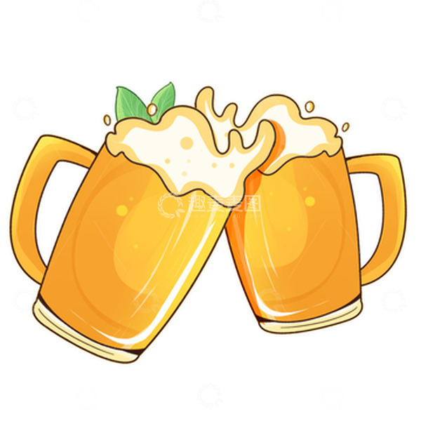 源文件下载【趣麦麦图】-夏天欢庆啤酒装饰元素