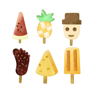 手绘雪糕 老式雪糕