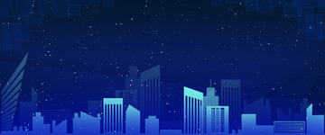 蓝色科技感渐变建筑风背景