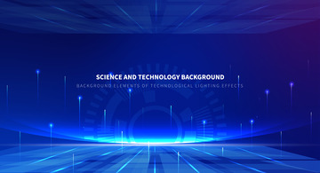 蓝色科技互联网未来光线背景