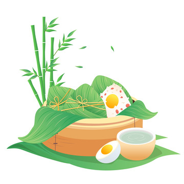 中国风传统节日端午节粽子装饰插画元素