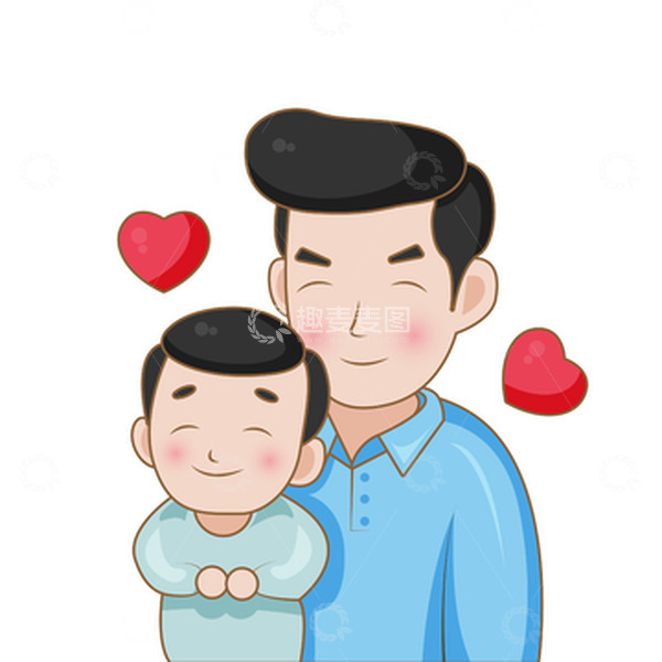 源文件下载【趣麦麦图】父亲节人物矢量插画元素