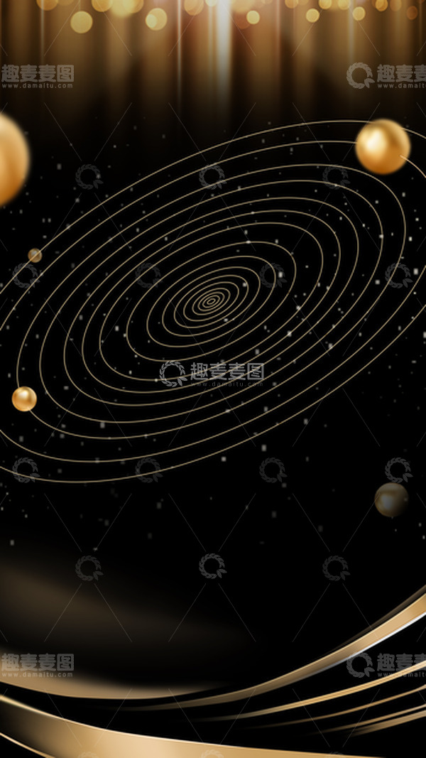 源文件下载【趣麦麦图】黑金色大气商务喜报背景图