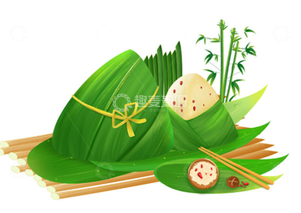 源文件下载【趣麦麦图】-手绘写实端午节粽子装饰插画元素