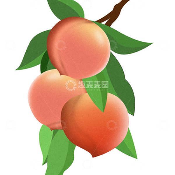 源文件下载【趣麦麦图】酸甜可口水蜜桃