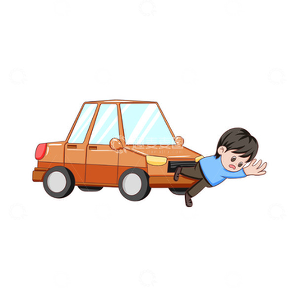 源文件下载【趣麦麦图】交通安全车祸撞击