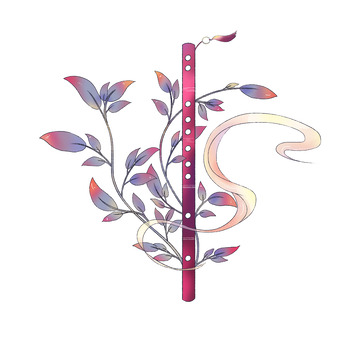 渐变新国风笛子乐器