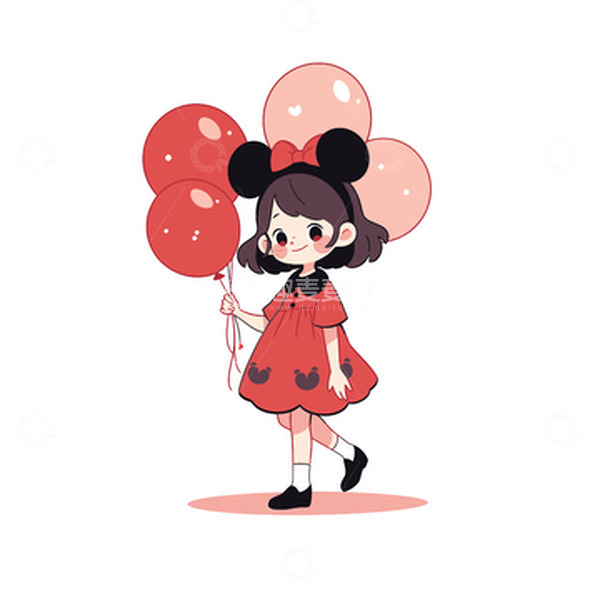 源文件下载【趣麦麦图】儿童节手绘小女孩