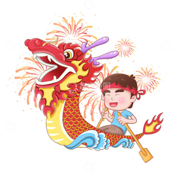 源文件下载【趣麦麦图】龙舟端午人物场景矢量插画元素