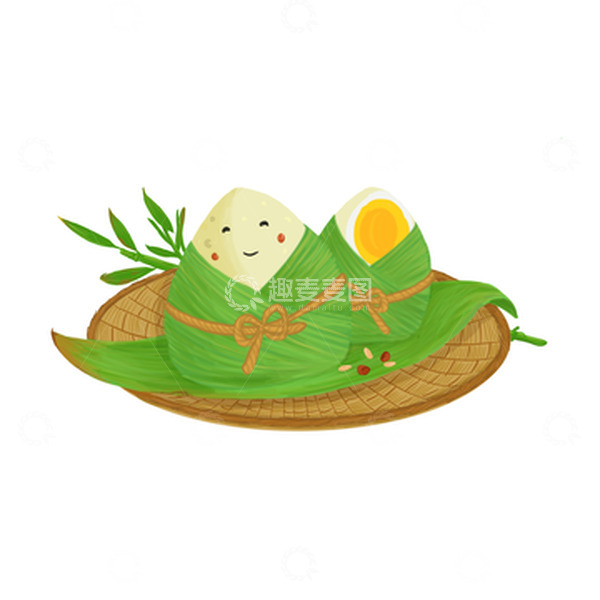 源文件下载【趣麦麦图】端午节手绘粽子