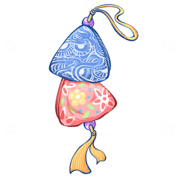 源文件下载【趣麦麦图】香囊香包手绘元素