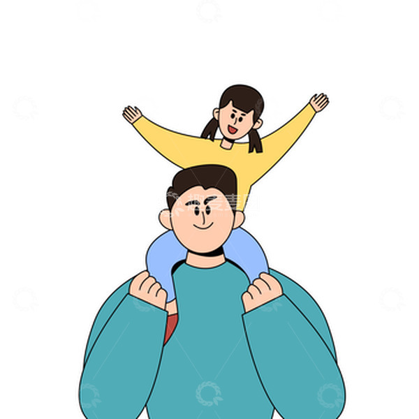 源文件下载【趣麦麦图】父亲节伟大父爱父女