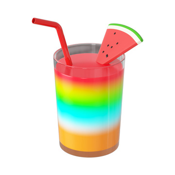 C4D立体夏日冷饮饮品