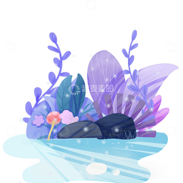 源文件下载【趣麦麦图】夏季梦幻植物小场景