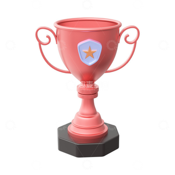 源文件下载【趣麦麦图】C4D立体冠军奖杯