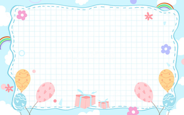 源文件下载【趣麦麦图】扁平简约小清新儿童节可爱卡通气球装饰背景