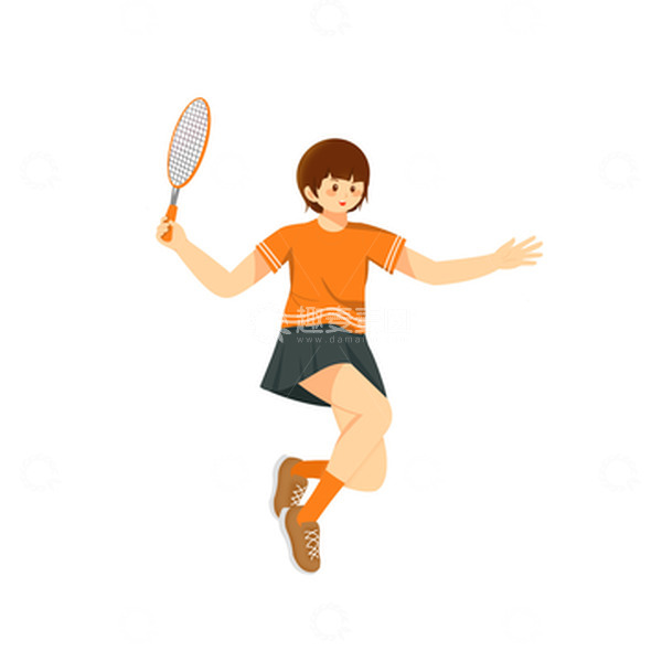 源文件下载【趣麦麦图】卡通运动小女孩子元素