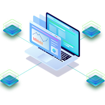 互联网智能信息可视化电脑数据图表分析
