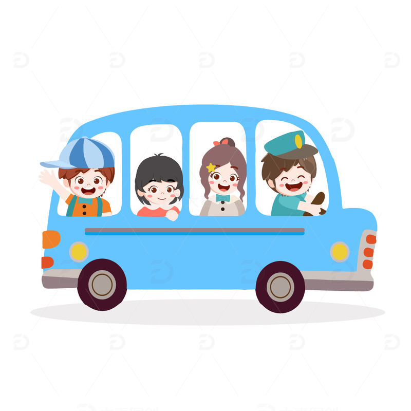 学生儿童春游秋游矢量元素