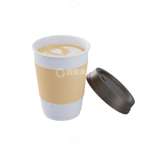 源文件下载【趣麦麦图】3D立体奶茶杯咖啡杯饮料杯