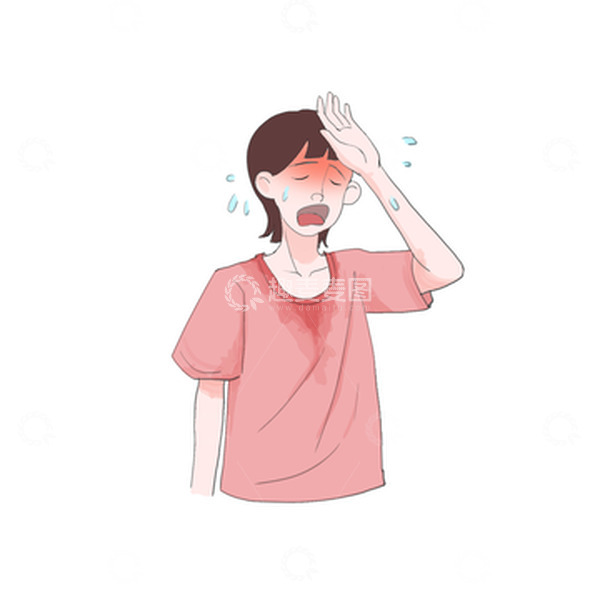 源文件下载【趣麦麦图】夏天夏季高温中暑女孩