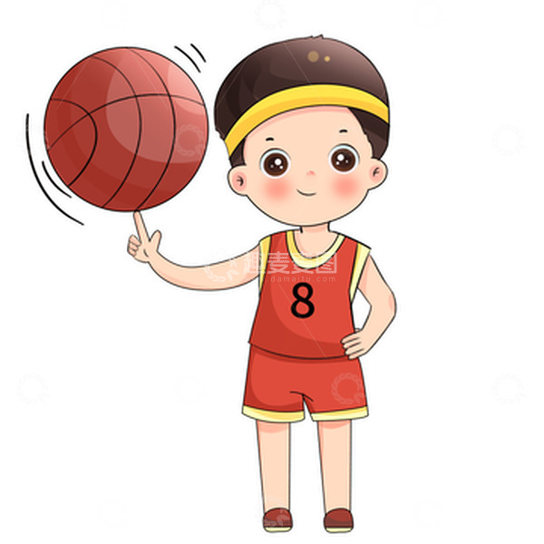 源文件下载【趣麦麦图】运动打篮球男孩