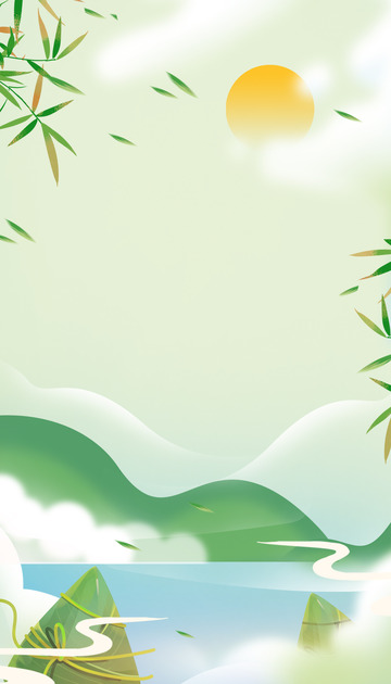 端午节粽子插画背景