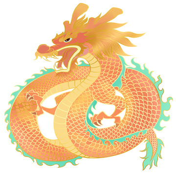 中国风端午节手绘龙舟国潮龙纹元素