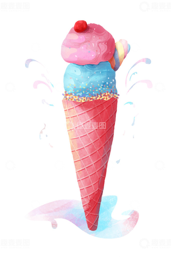 源文件下载【趣麦麦图】小清新冰激凌冰饮