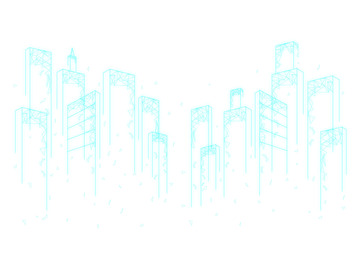 未来科技线条城市