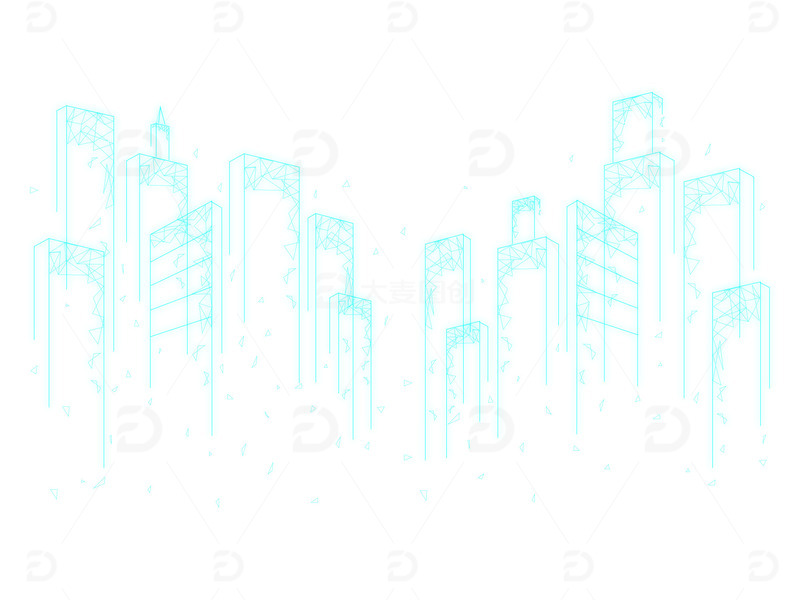 源文件下载【趣麦麦图】未来科技线条城市