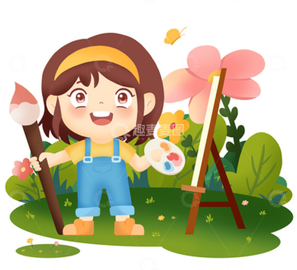 爱好画画的女孩