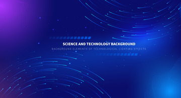 蓝色科幻互联网线条光线循环装饰背景